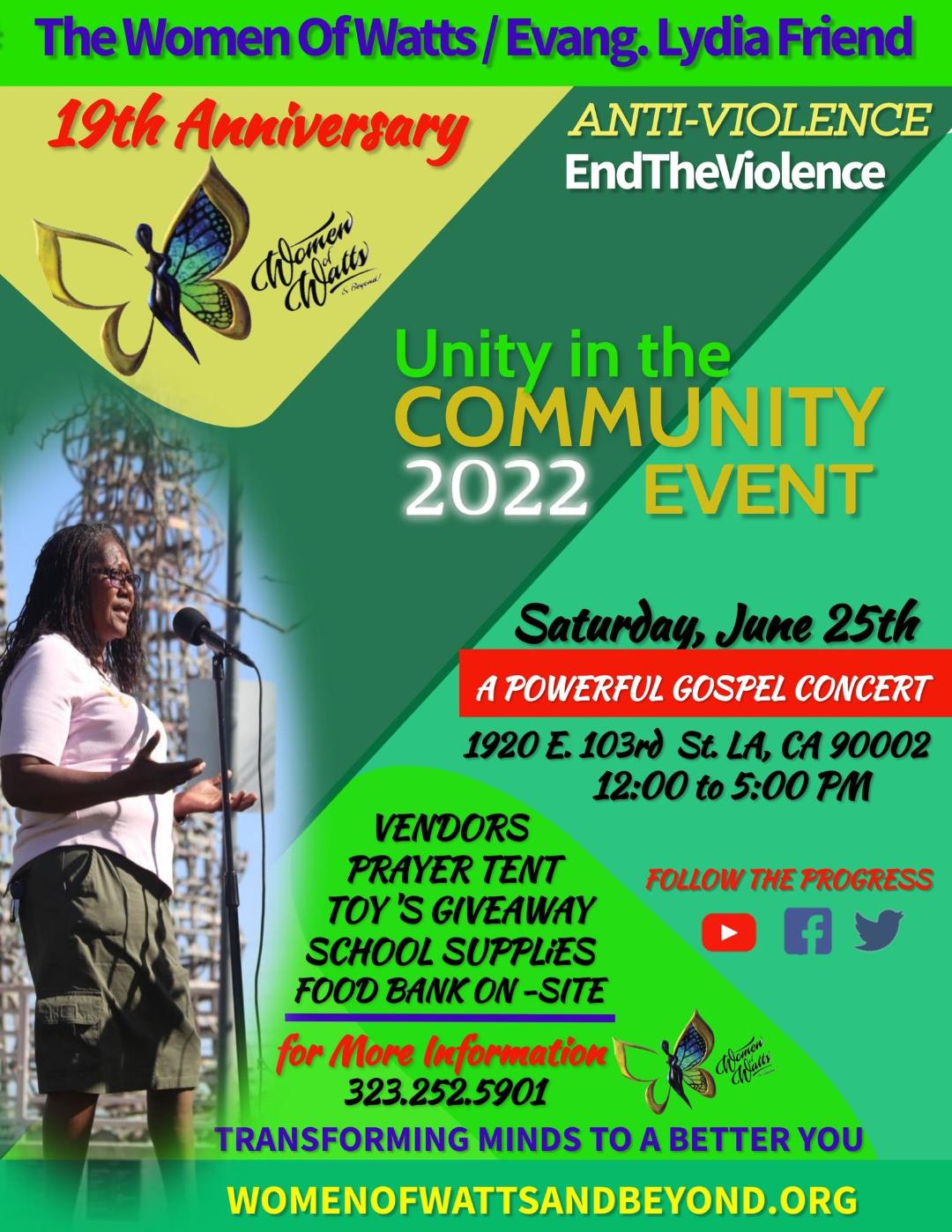 Unity in the Community Event flyer